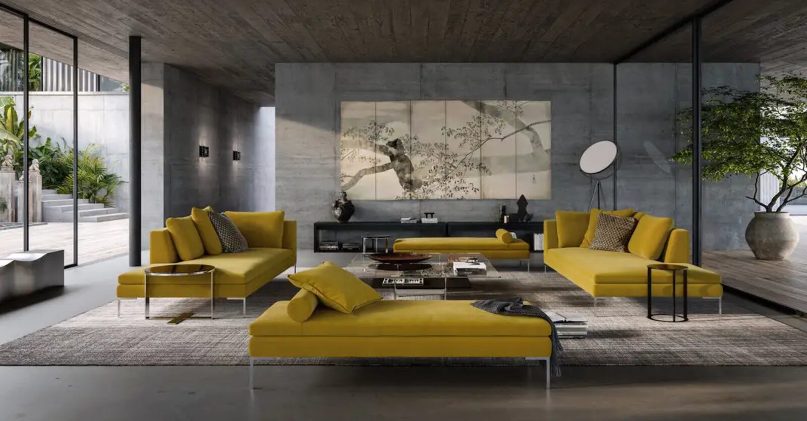 B&B Italia Charles sofa by Antonio Citterio at BeDESIGN, Houston luxury sofa showroom