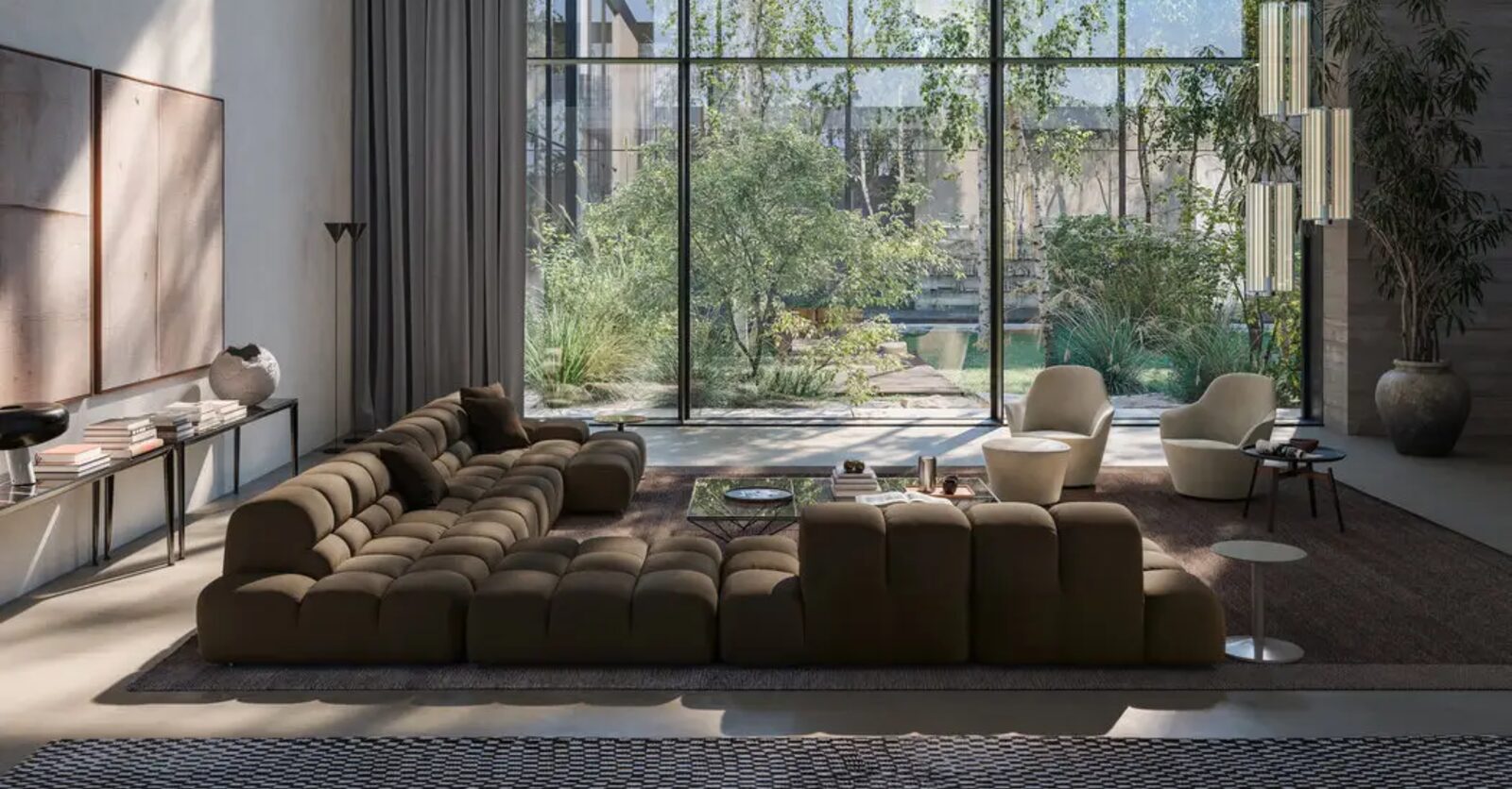 B&B Italia Tufty-Time sofa in the BeDESIGN Houston showroom