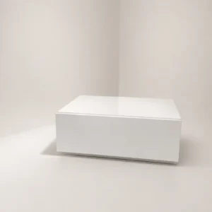 Pianca Atlante One-Drawer Nightstand – White Glossy Lacquer