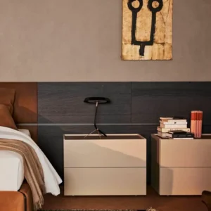 Pianca Atlante White Matte Two-Drawer Nightstand
