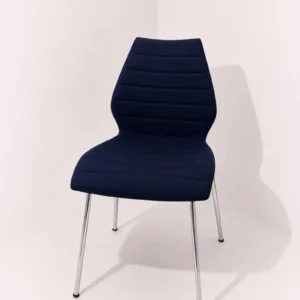 Kartell Maui Soft Armchair – Navy with Metal Legs