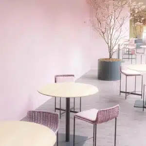 Paola Lenti Heron Red Barstool Chair